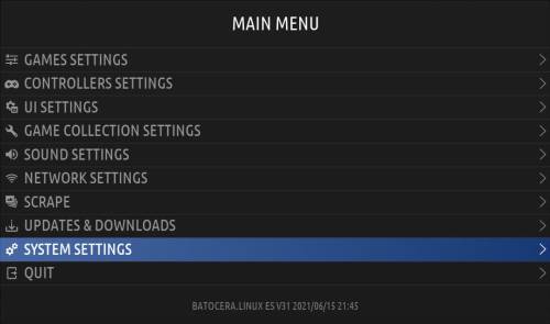 Batocera 4.1 新增 Fluidsynth MIDI音樂支援 Batocera system settings