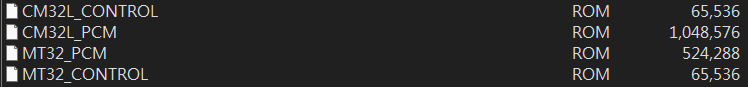 Batocera 上的 ScummVM 支援 MT-32 音源模擬 MT32 ROM FILES
