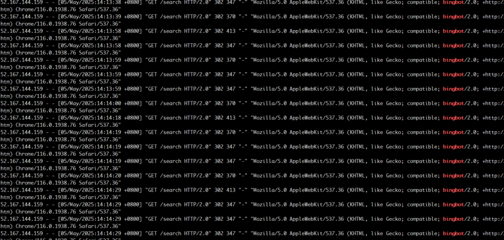 用 ChatGPT 寫 htaccess bingbot search same page problem