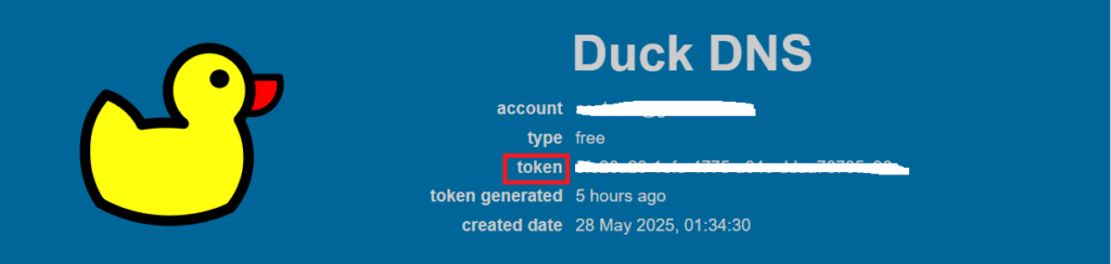免費的 DDNS Duck DNS 簡單快速設定方式 duck dns token