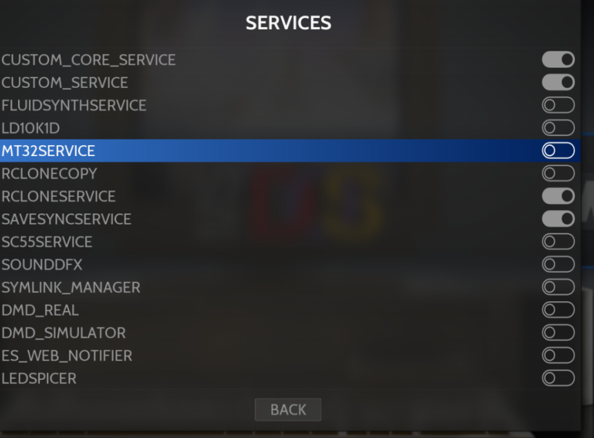 Batocera My Service Menu