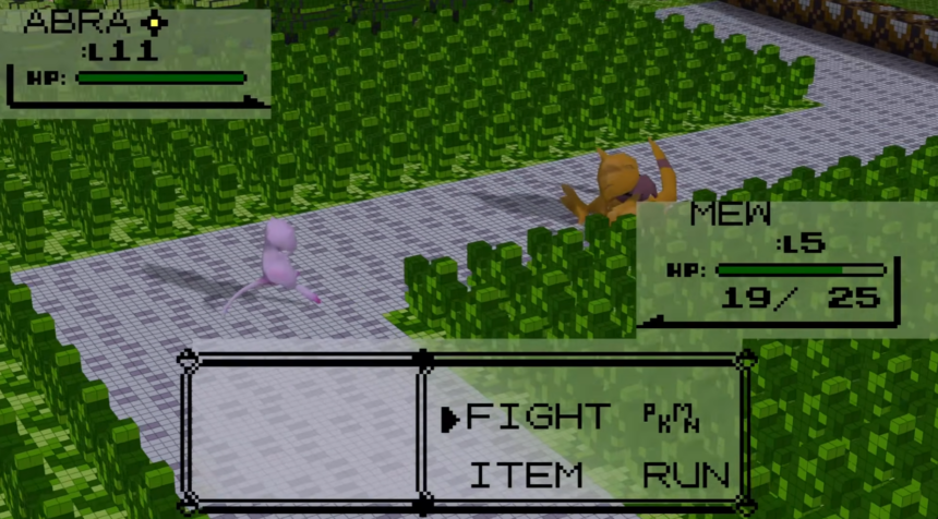Nintendo Pokémon Red/Blue PC Version - 3D Battle Mod ScreenShot