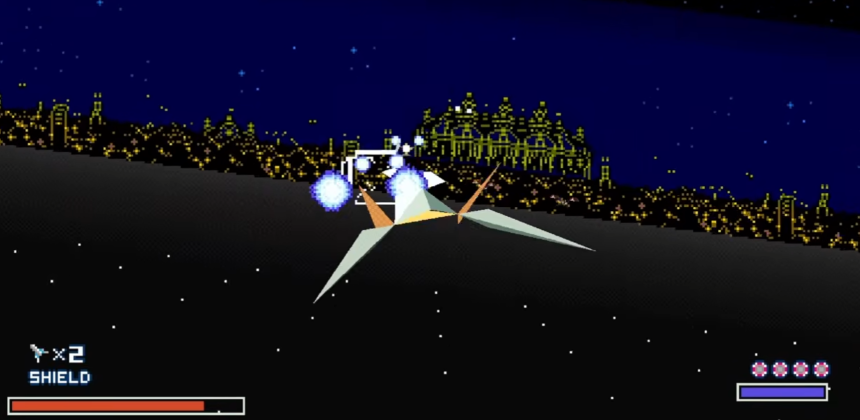 超級任天堂的星戰火狐 PC 加強版遊戲畫面