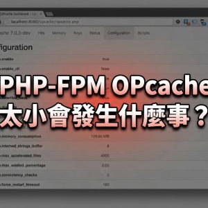 一台虛擬主機跑 10 個 WordPress，PHP-FPM OPcache 設太小會發生什麼事？