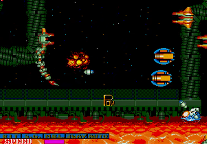 《Side Arms MD》— 1986 Capcom 經典射擊遊戲原生移植至 Sega Mega Drive/Genesis 現在已可免費下載 Side Arms MD 遊戲畫面