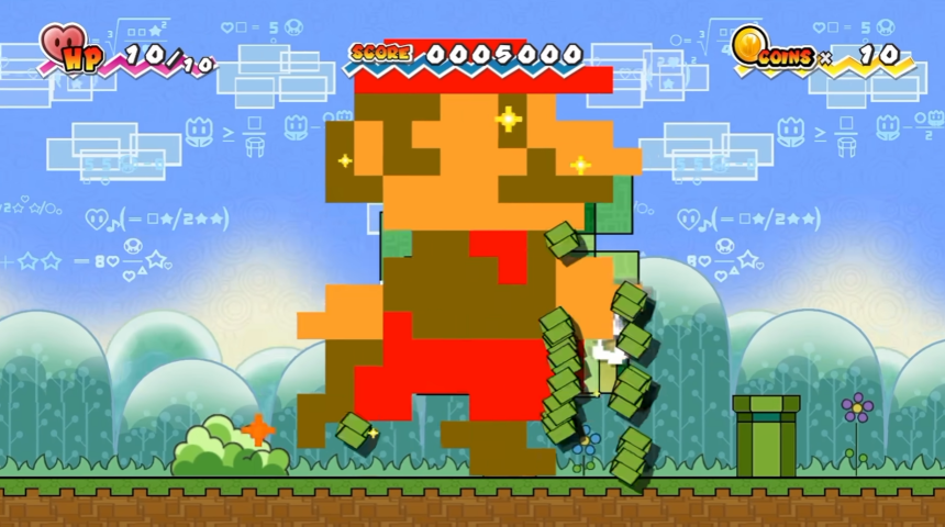 Wii 超級紙片瑪利歐原生 PC 版遊戲畫面